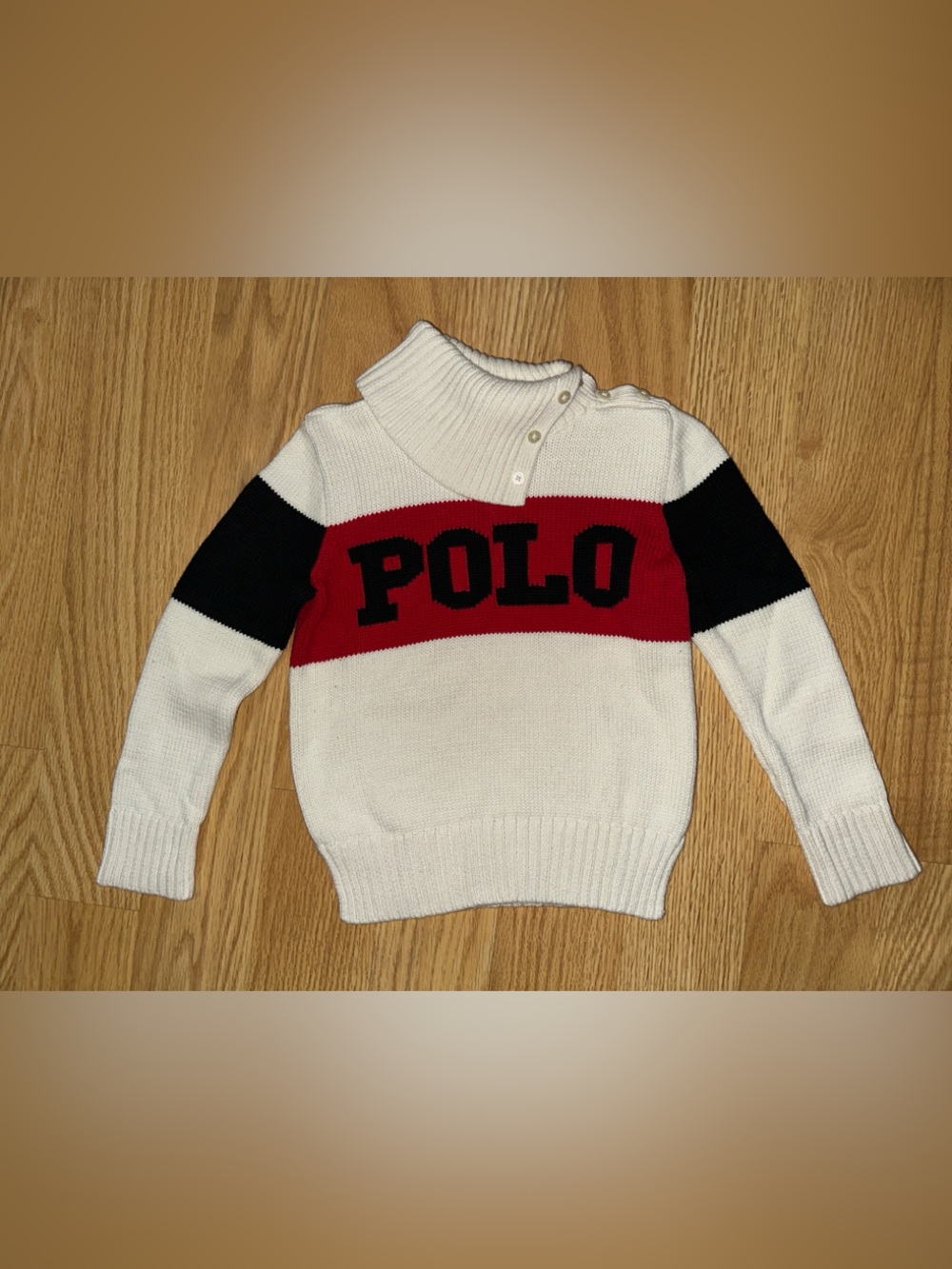 Girl’s Polo Ralph Lauren Logo Cotton Turtleneck Sweater - Size 6